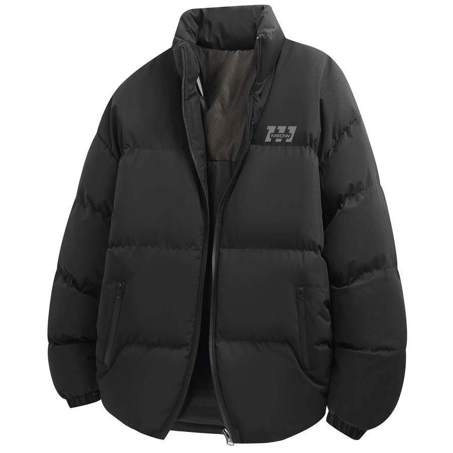 MIIOW Puffer Jackets Unisex Stand Collar Thickened Padded Puffer Jacket