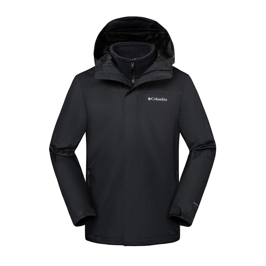 Columbia Hiking Waterproof And Windproof To Keep Warm Windbreaker Jacket Men's Black