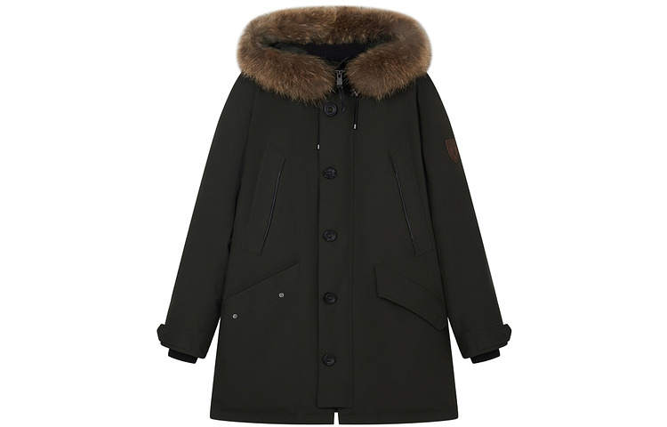 Teenie Weenie Men Down Jackets Unisex Fur Collar Thickened