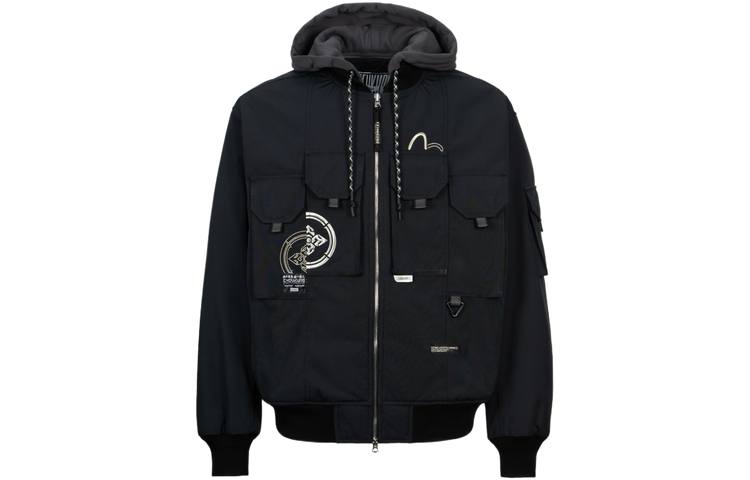 EVISU EVISU Jackets Men's Black Hooded Moderate Other