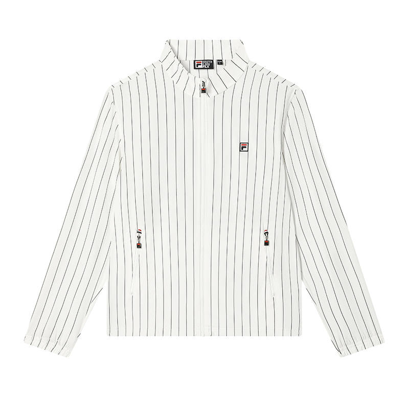 FILA FILA Jackets Men's Cloud White Lapel Moderate Soft Shell