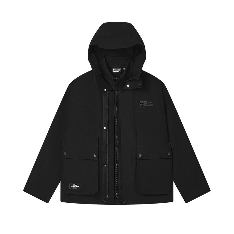 FILA Heritage Windbreaker Jacket Men's Jet Black