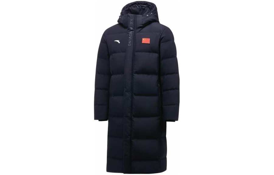 ANTA Down Jackets Unisex Black Hooded Moderate Other
