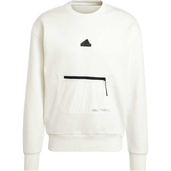 Adidas Adidas Clothing Sweatshirts Men's White Crew Neck Thickened