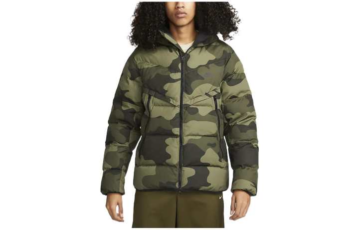 Nike Nike Puffer Jackets Men's Camouflage Hooded Moderate Other