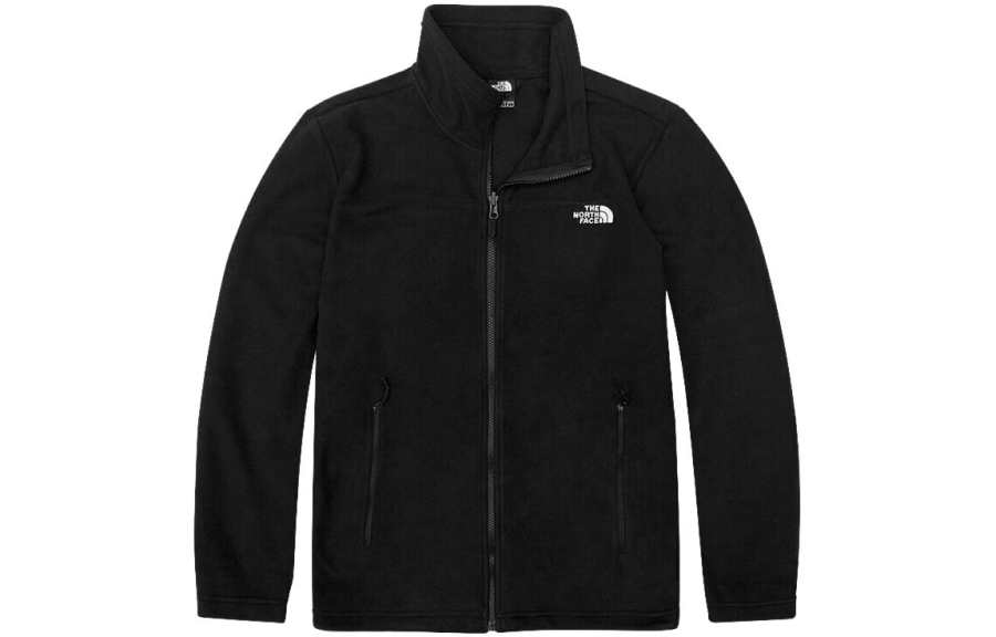 THE NORTH FACE Velvet Jackets Men's Black Stand Collar Moderate