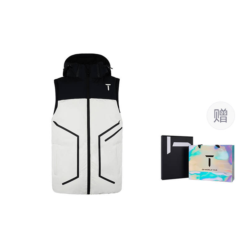 EUROPEAN TOUR Vests Men's White Detachable Hood Moderate Other