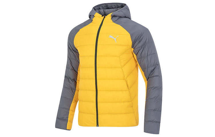 PUMA PUMA Down Jackets Men's Yellow Hooded Thin Other