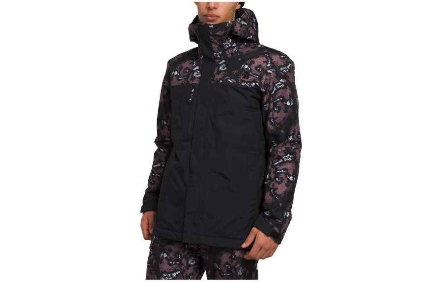 THE NORTH FACE Jackets Men's Brown Purple Snakeskin Print Hooded Moderate Other