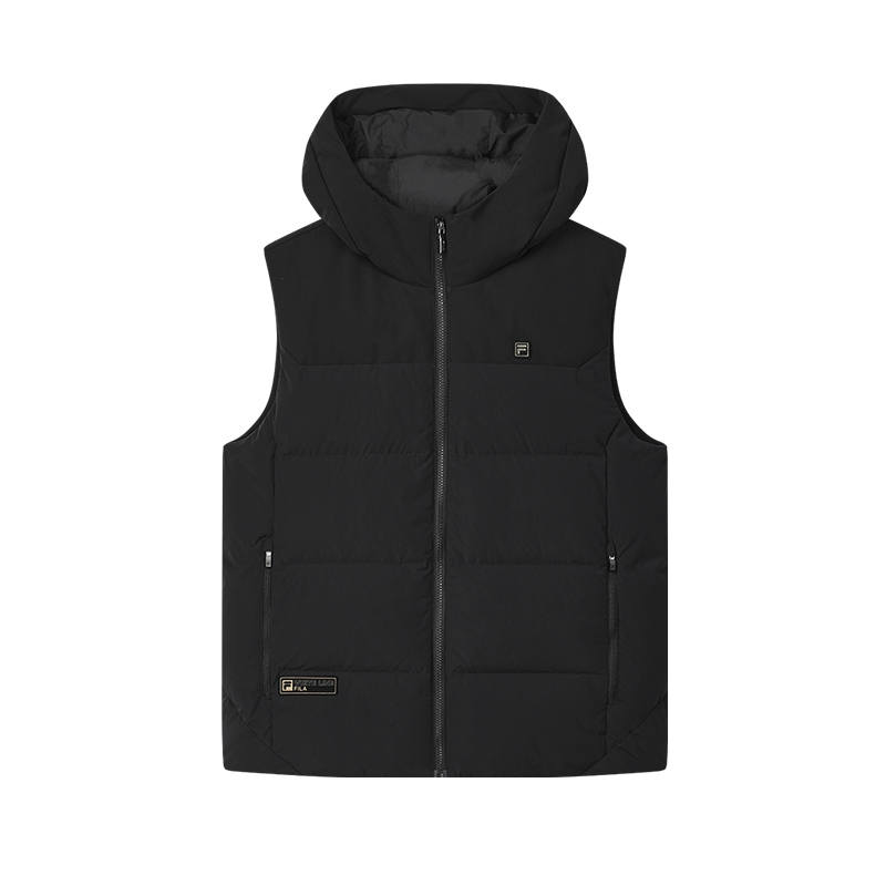 FILA WHITE Down Vest Men's Jet Black