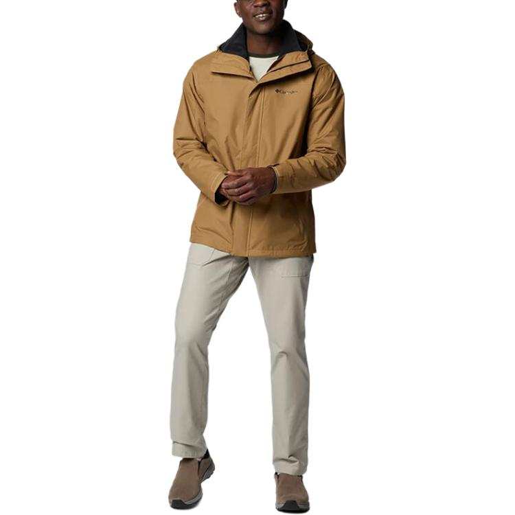 Columbia Waterproof And Windproof To Keep Warm Windbreaker Jacket Men's Khaki