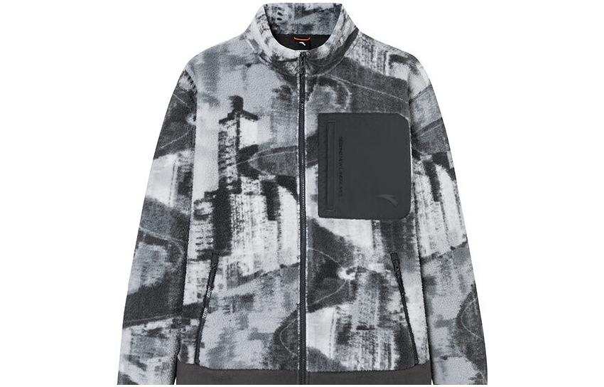 Anta Outdoor Collection Jacket Men's Dark Sauce Gray/All Over Print