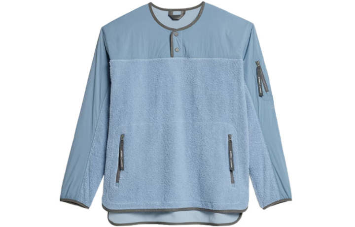 Adidas Adidas X And Wander Velvet Jackets Men's Blue Crew Neck Moderate