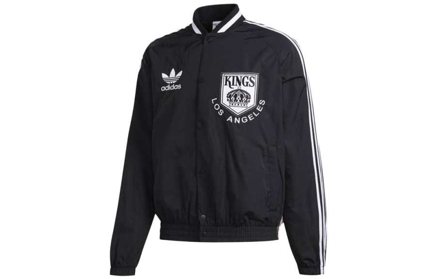 Adidas Originals Baseball Jerseys Men's Black Stand Collar Moderate