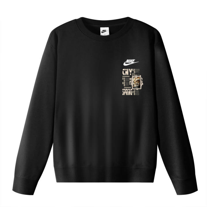 Nike Nike Sweatshirts Unisex Black Crew Neck Moderate Regular