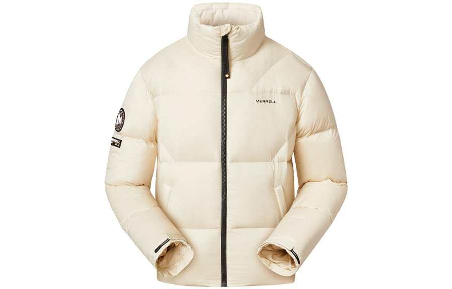 MERRELL MERRELL Down Jackets Men's Ecru Stand Collar Moderate Other