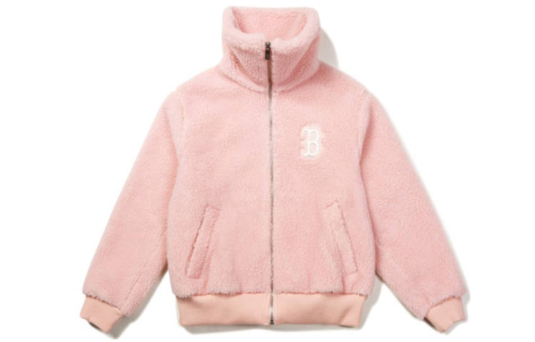 MLB MLB Velvet Jackets Unisex Pink Lapel Thickened