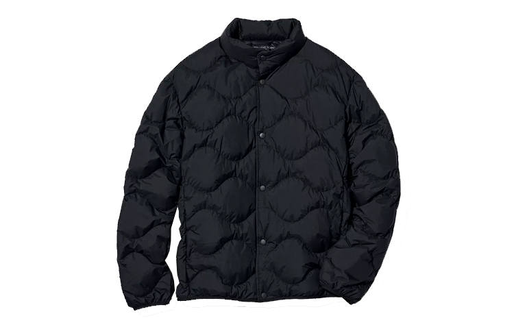 UNIQLO Down Jackets Men's Black Stand Collar Moderate
