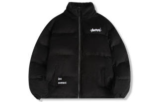 Suamoment Puffer Jackets Unisex Stand Collar Thickened