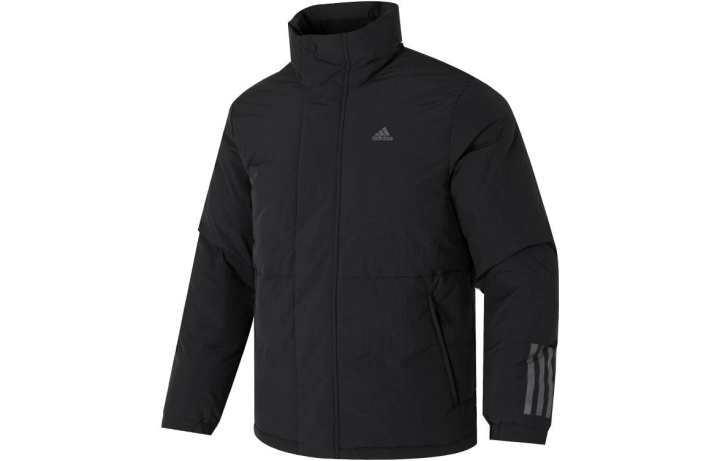 Adidas Adidas Down Jackets Men's Black Stand Collar Moderate Other