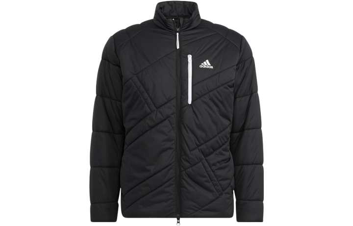Adidas Adidas Letter Stand Collar Puffer Jacket Men's Black