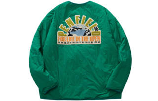 Penfield Animal Pattern Letter Collarless Loose Fit Puffer Jacket Unisex Green