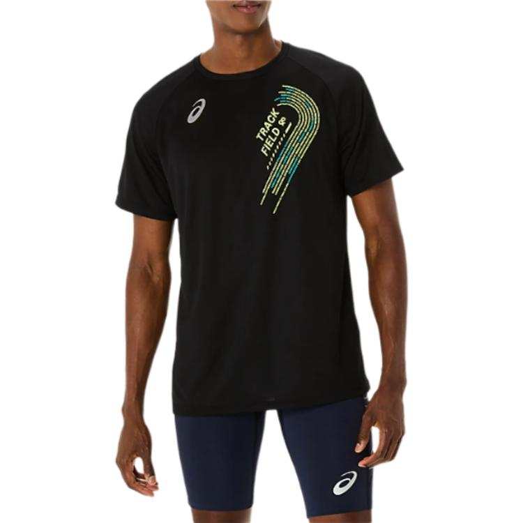 ASICS ASICS T Shirts Men's Black Crew Neck