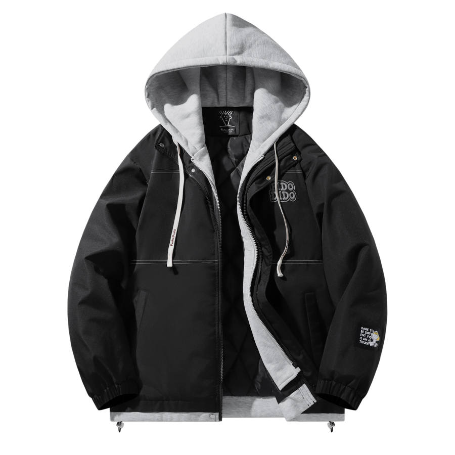 FIDO DIDO Puffer Jackets Unisex Hooded Thickened