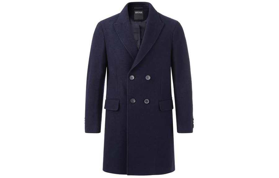 Ermenegildo Zegna FW23 Coat Men's Marine Blue