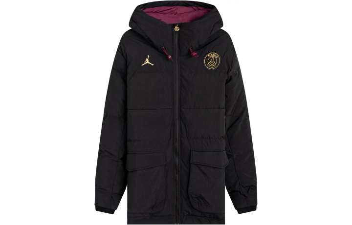 Jordan Jordan Coats Men's Black Hooded Moderate