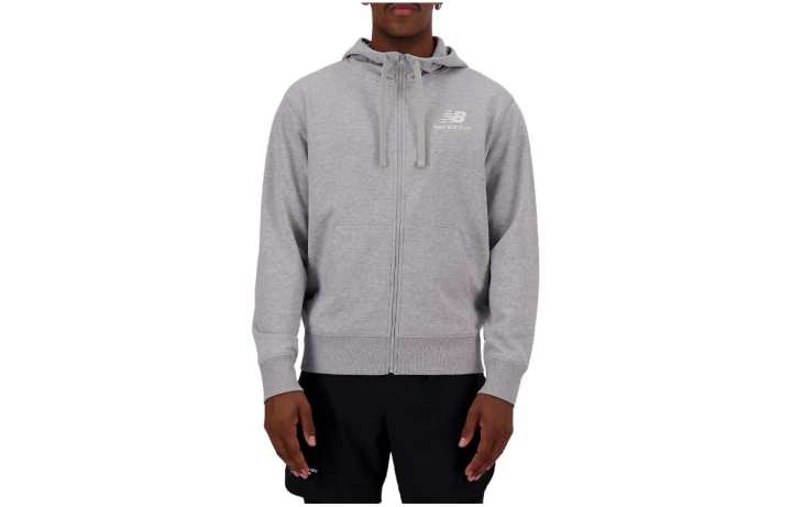 New Balance New Balance Essentials Stacked Logo French Terry Jacket Men's Gray