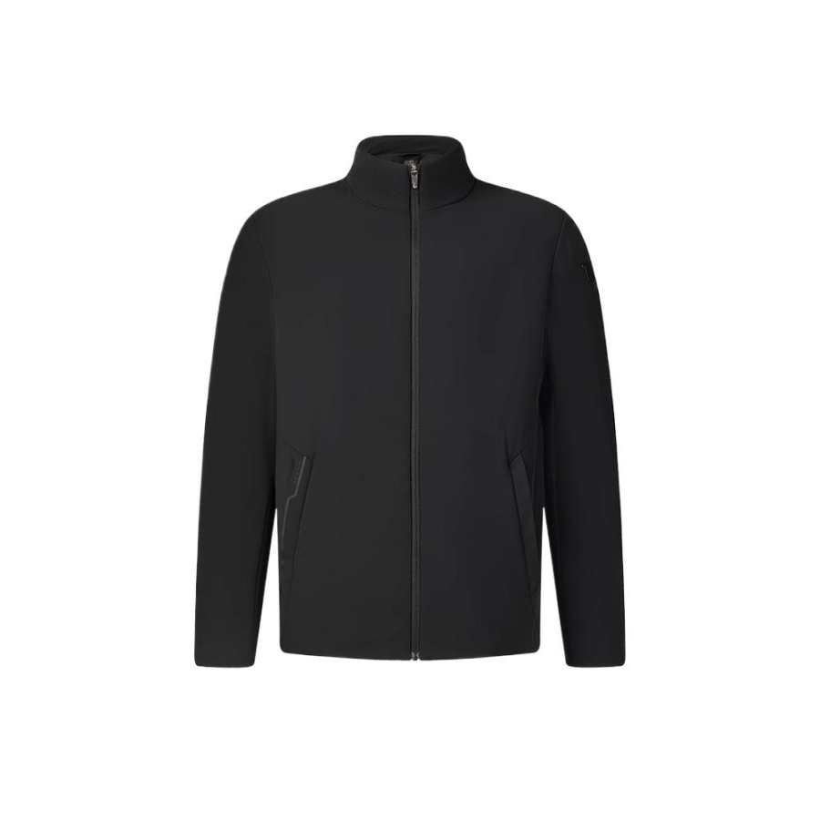 FILA Golf Minimalist Style Brand Logo Comfortable Fleece Lined Thermal Sports Puffer Jacket Men's Pitch Black