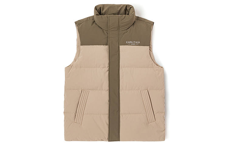 Kappa Kappa Down Vests Men's Stand Collar Moderate Puffer Jacket