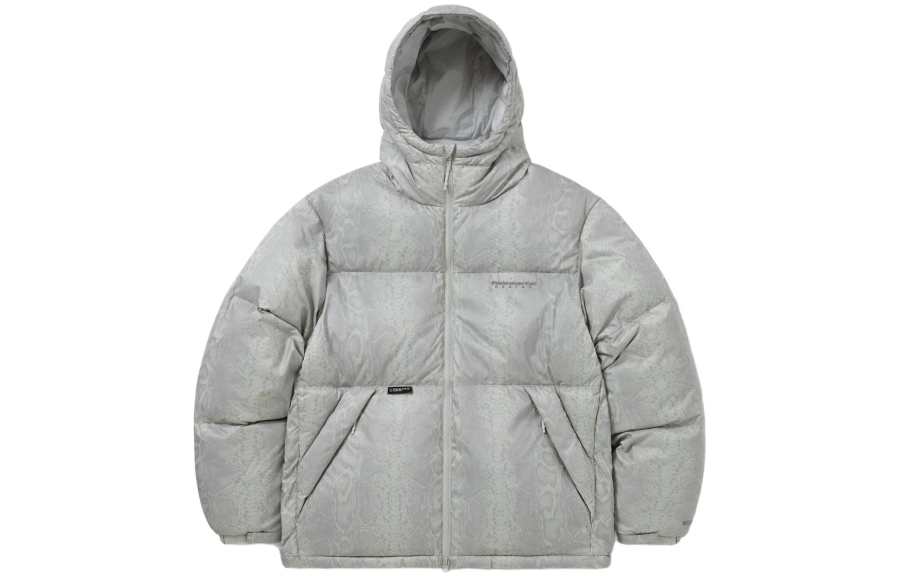 Thisisneverthat Thisisneverthat FW23 Fall Winter Collection PERTEX® DSN Hooded Down Jacket Grey Down Jacket Unisex Gray