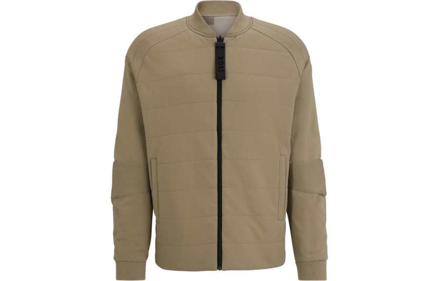 HUGO BOSS Jackets Men's Khaki Baseball Collar Moderate Other