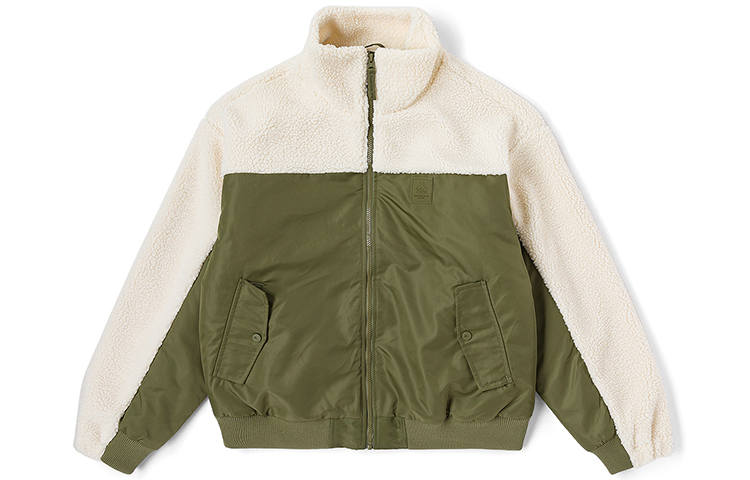 Kappa Kappa Puffer Jackets Unisex Stand Collar Moderate Patchwork Puffer Jacket