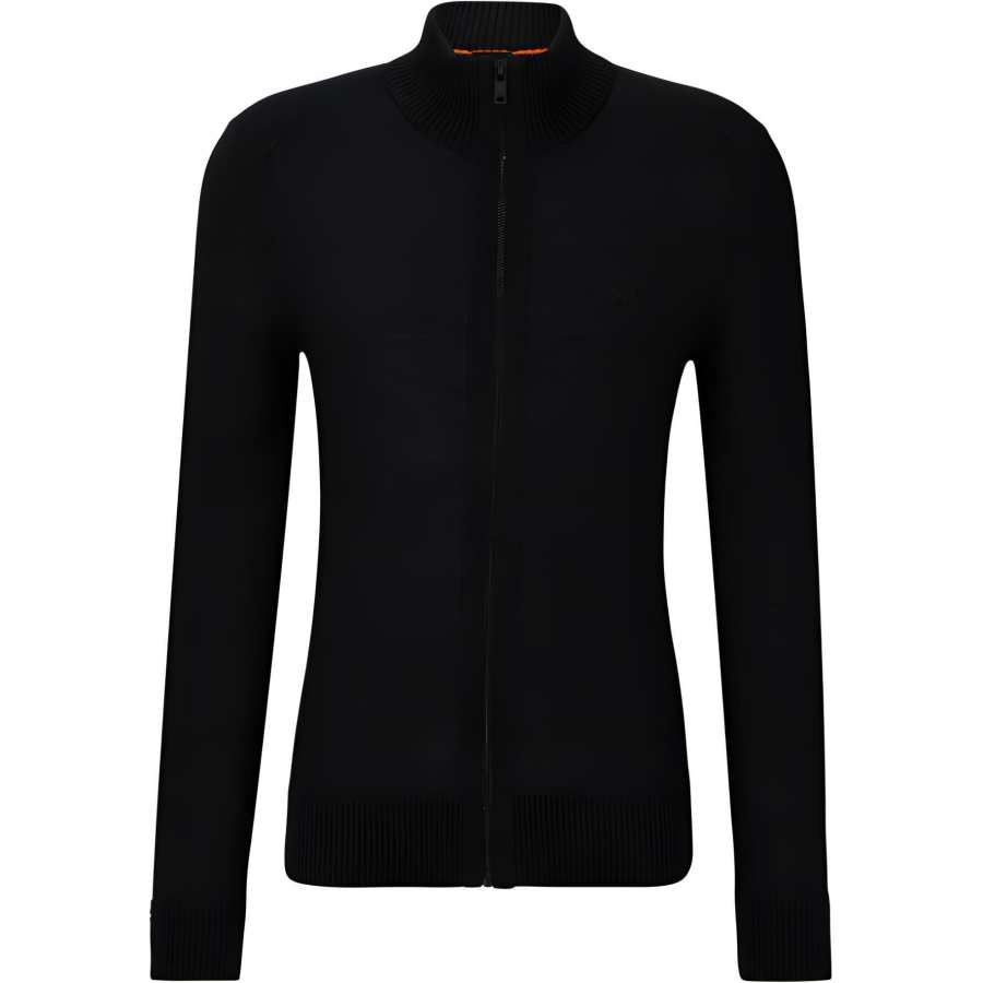 HUGO BOSS Logo-Embroidered Zipped Knit Cardigan