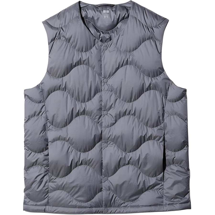 UNIQLO Vests Men's Sky Gray V Neck Moderate Other