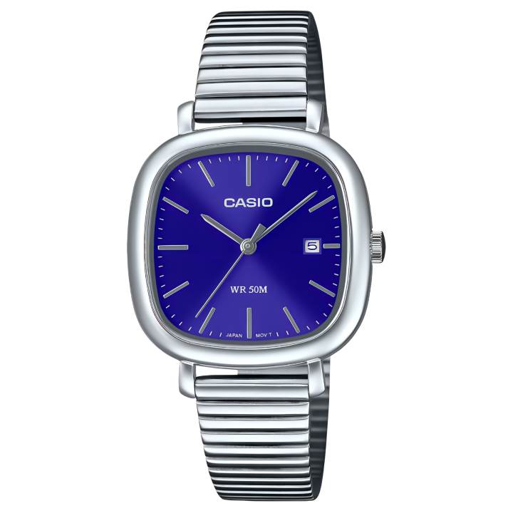 CASIO CASIO STANDARD Quartz Movement Stainless Steel Strap Watch 36.7*30mm Women's Watch Blue Dial