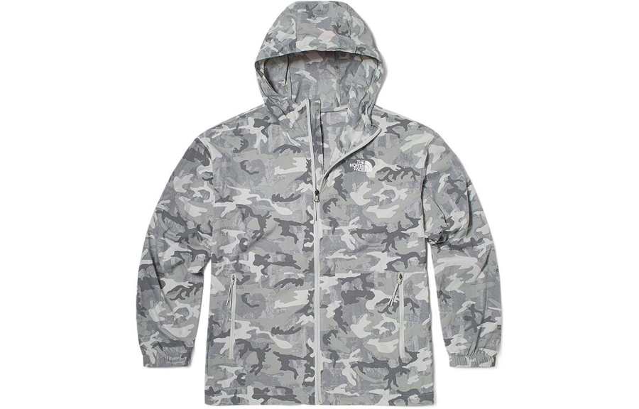 THE NORTH FACE Breathable UV Protection Sun Protection Clothing Men's White Camouflage