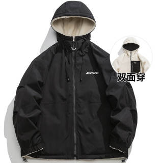 PRESSURE Puffer Jackets Unisex Hooded Thickened