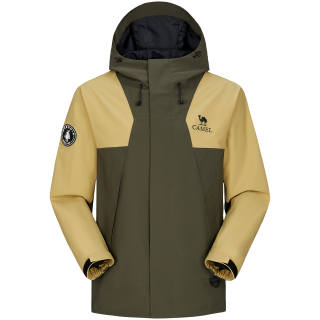QIE Outdoor Multicolor Waterproof Windproof Abrasion Resistant Adjustable Hooded Single Layer Windbreaker Jacket Unisex