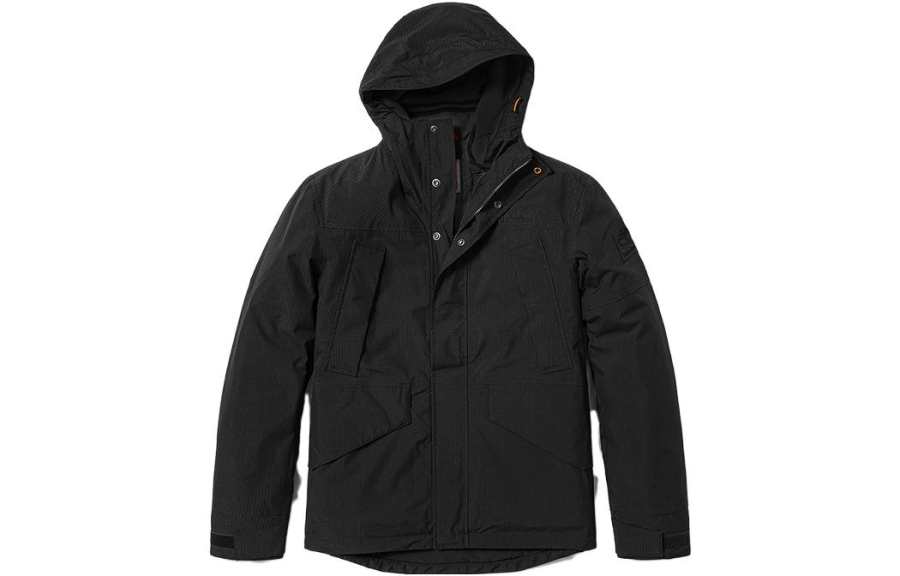 Timberland Puffer Jackets Men's Black Hooded Moderate Other