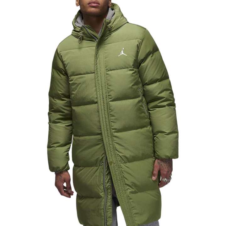 Jordan Jordan Down Jackets Men's Green Hooded Moderate