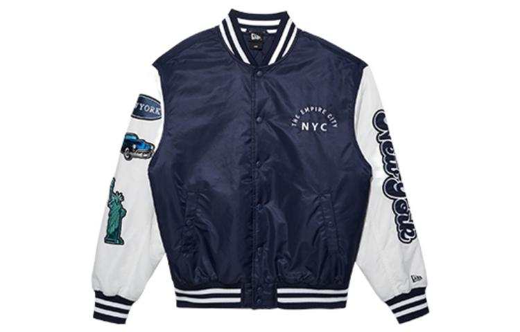 New Era Baseball Jerseys Unisex Navy Blue Baseball Collar Moderate Straight Fit