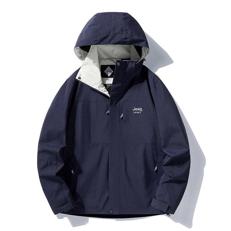 JEEP SPIRIT Outdoor Hiking Waterproof, Windproof, And Water Repellent Windbreaker Jacket Unisex