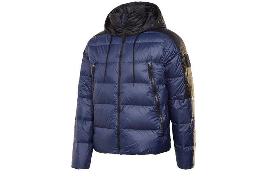 Reebok Reebok Down Jackets Men's Blue Hooded Moderate Down Jacket