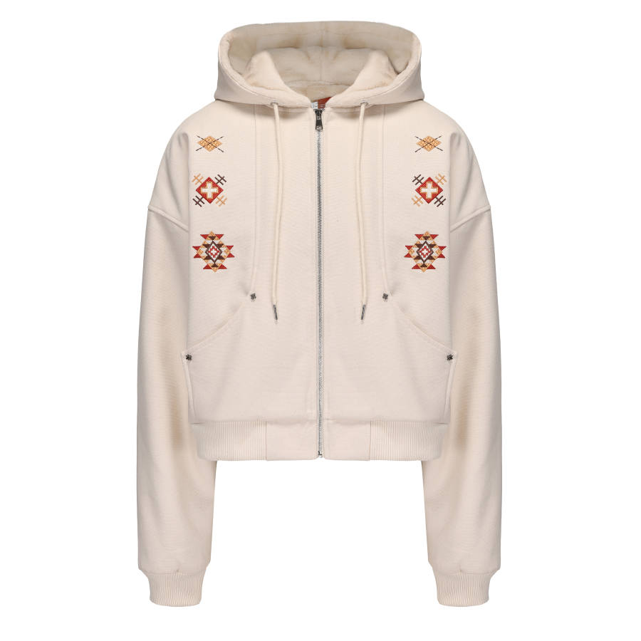 NSTNEW START American Vintage Loose Fit Ethnic Style Fleece Lined Fall Winter Coat Jacket Unisex