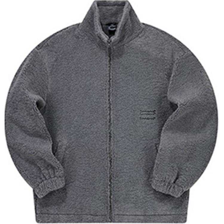 361° Thickened And Fleece Lined Thermal Velvet feel Coat Unisex Dark Gray