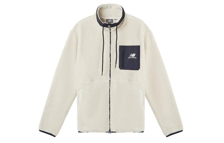 New Balance New Balance Velvet Jackets Men's White Stand Collar Moderate